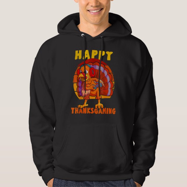 Thanksgiving Game Controller Thanksgiving  Boys Ga Hoodie (Front)