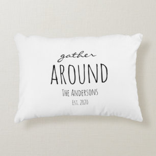 Thanksgiving Gather Around Family Accent Pillow