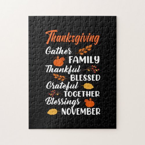 Thanksgiving Gather Family Jigsaw Puzzle