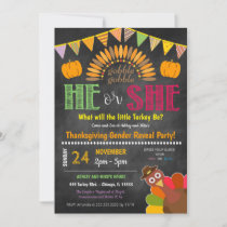 Thanksgiving Gender Reveal Party Invitation