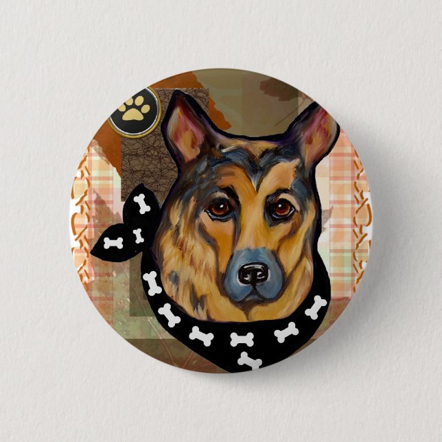 THANKSGIVING GERMAN SHEPHERD BUTTON (Front)
