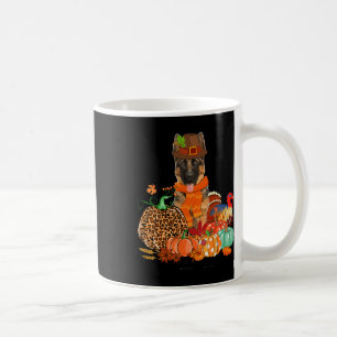 Thanksgiving German Shepherd With Turkey Fall Pump Coffee Mug
