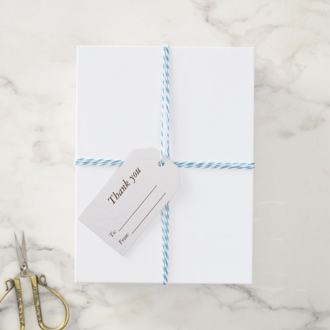 Thanksgiving Gift Tag with Autumn Wreath Pattern (With Twine)