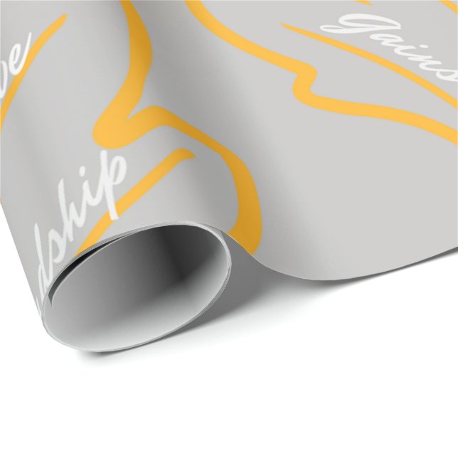 Thanksgiving Gift Wrapping - Grey Gold Paper (Roll Corner)