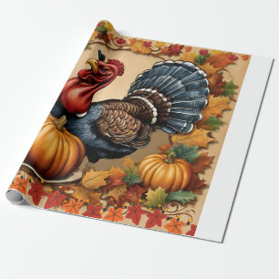 Thanksgiving gift wrapping paper