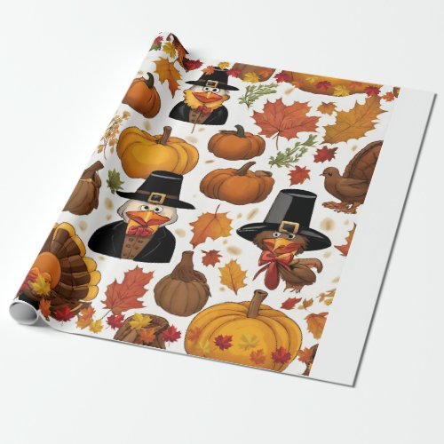 Thanksgiving gift wrapping paper