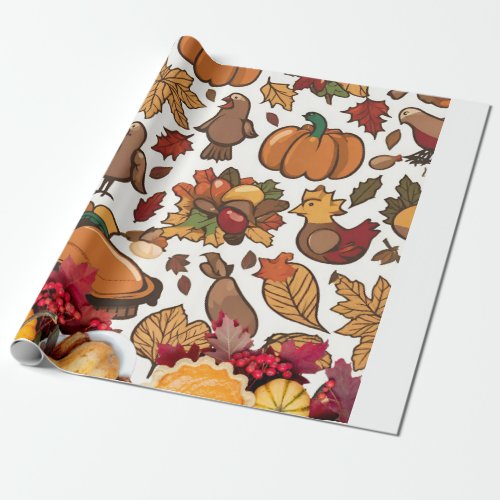 Thanksgiving gift wrapping paper
