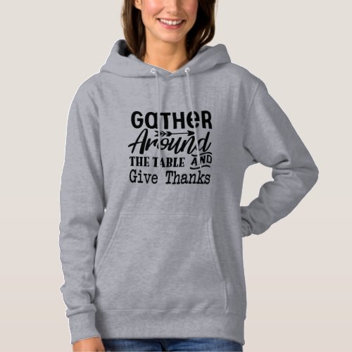 thanksgiving give thanks holidays women fashion hoodie