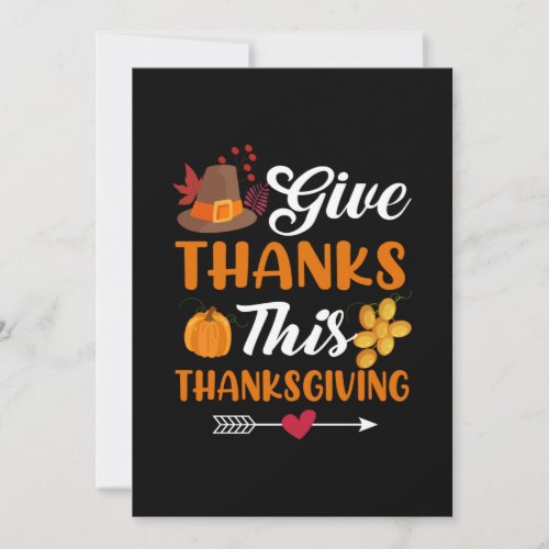 Thanksgiving Give Thanks This Thanksgiving Invitation