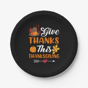 Thanksgiving Give Thanks This Thanksgiving Paper Plates