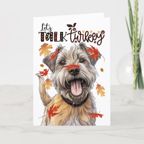 Thanksgiving Glen of Imaal Terrier Dog Talk Turkey Holiday Card
