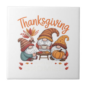 Thanksgiving Gnome Fall Leopard Turkey Essential T Ceramic Tile