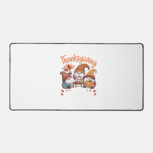 Thanksgiving Gnome Fall Leopard Turkey Essential T Desk Mat