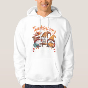 Thanksgiving Gnome Fall Leopard Turkey Essential T Hoodie