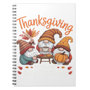 Thanksgiving Gnome Fall Leopard Turkey Essential T Notebook