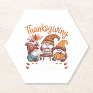 Thanksgiving Gnome Fall Leopard Turkey Essential T Paper Coaster