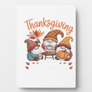 Thanksgiving Gnome Fall Leopard Turkey Essential T Plaque