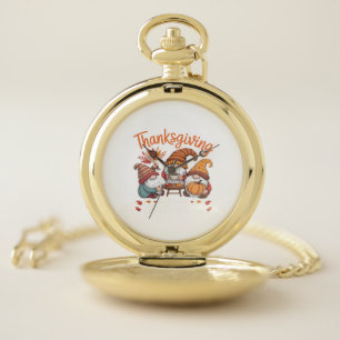 Thanksgiving Gnome Fall Leopard Turkey Essential T Pocket Watch