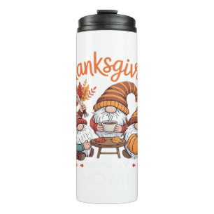 Thanksgiving Gnome Fall Leopard Turkey Essential T Thermal Tumbler