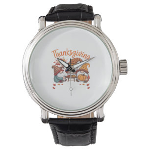 Thanksgiving Gnome Fall Leopard Turkey Essential T Watch