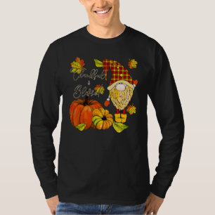 Thanksgiving Gnome Thankful & Blessed T-Shirt
