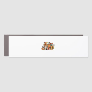 Thanksgiving Gnomes Fall Leaves Gnomes Funny Fall Car Magnet