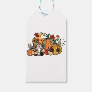 Thanksgiving Gnomes Fall Leaves Gnomes Funny Fall Gift Tags