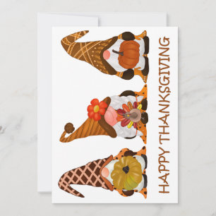 Thanksgiving Gnomes Holiday Card