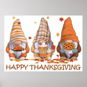 Thanksgiving Gnomes Poster