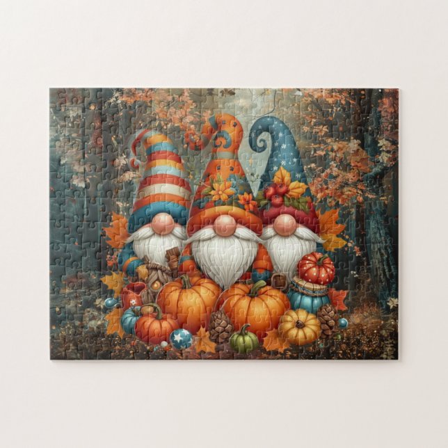 Thanksgiving Gnomes Trio Puzzle (Horizontal)
