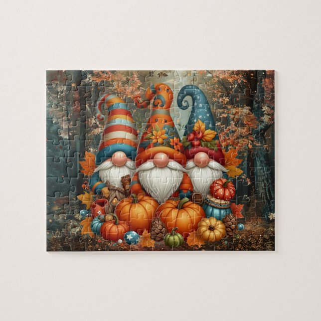 Thanksgiving Gnomes Trio Puzzle (Horizontal)