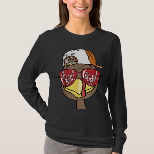 Thanksgiving Gobble Gobble Cute Turkey Kids Boys  T_Shirt