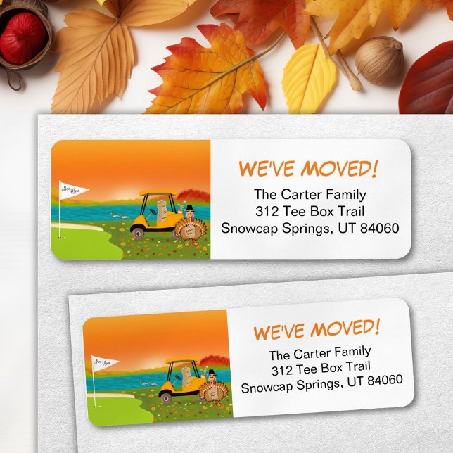 Thanksgiving Golf Cart With Moving Boxes  Label (Creator Uploaded)