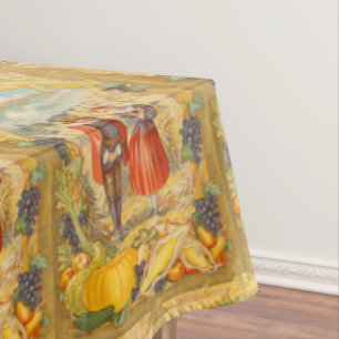 Thanksgiving Grateful Pilgrims Table Cloth