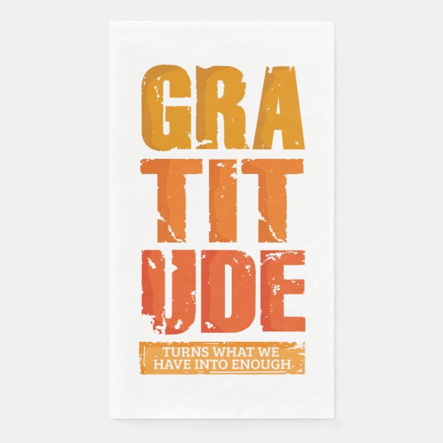 Thanksgiving Gratitude Family Get Together Paper Guest Towels (Front)
