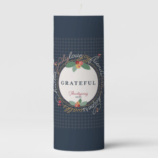 Thanksgiving Gratitude Inspirational Decor 2020 Pillar Candle