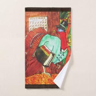 THANKSGIVING GREAT ESCAPE TURKEY  HAND TOWEL