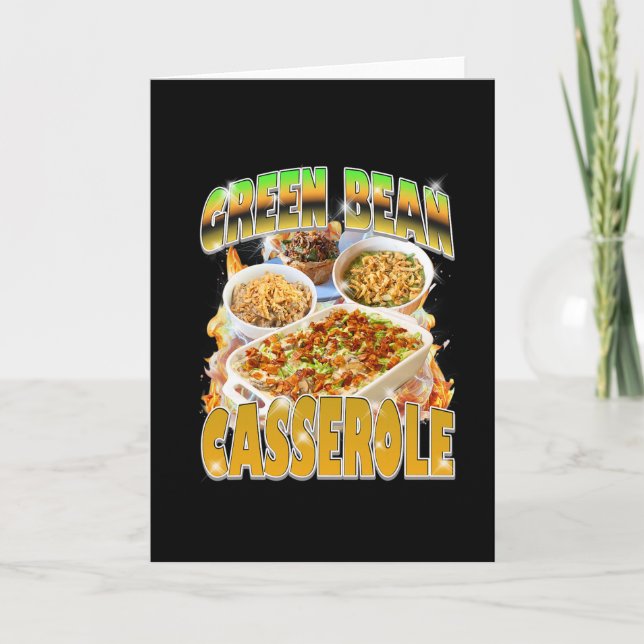 Thanksgiving Green Bean Cerole Bootleg 90's Rap Vi Card (Front)