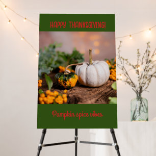 Thanksgiving green pumpkin wish custom Foam Board