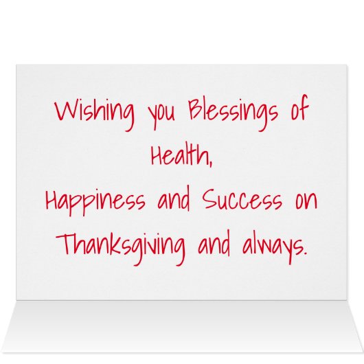 Thanksgiving Greeting Card/Autumn Harvest (Inside Horizontal (Top))