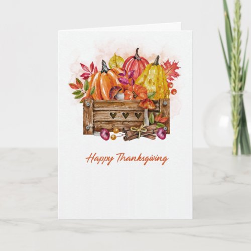 Thanksgiving Greeting Card _ Optional Photo