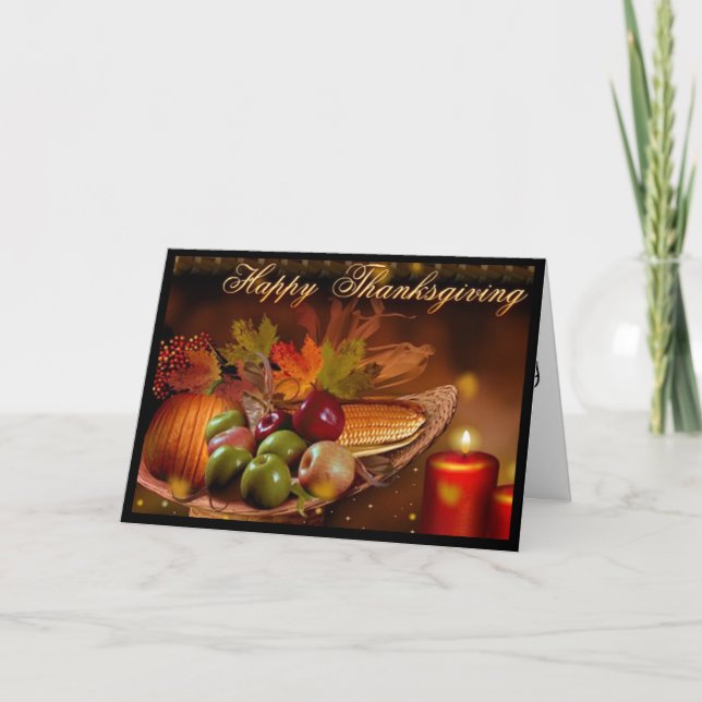 Thanksgiving Greeting Card with Quote (Front)