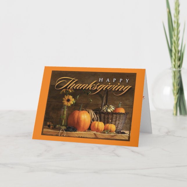 Thanksgiving Greeting Card with Quote (Front)