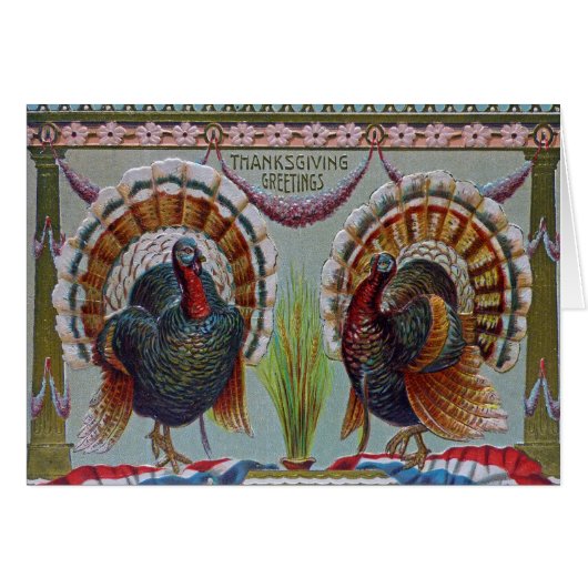 Thanksgiving Greetings 1906 Cards (Front Horizontal)