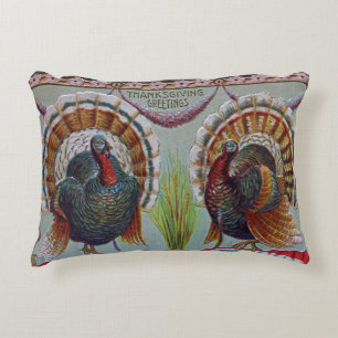 Thanksgiving Greetings 1906 Decorative Pillow