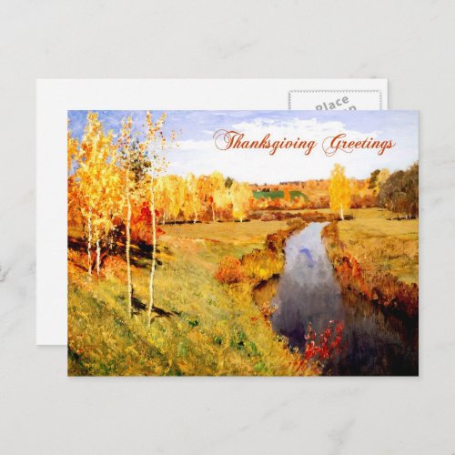 Thanksgiving Greetings Fine Art Postcard