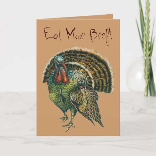 Thanksgiving Greetings  Funny Turkey Holiday Card