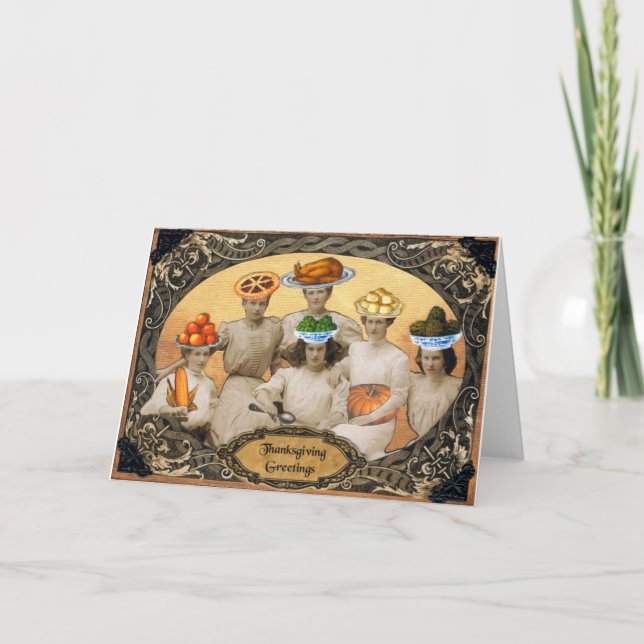 Thanksgiving Greetings Holiday Card (Front)