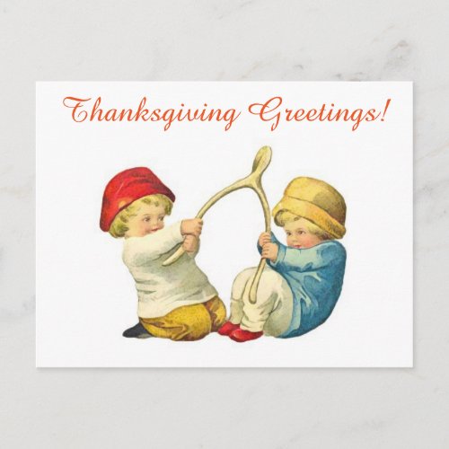 Thanksgiving Greetings Vintage Artwork Holiday Postcard