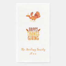 Thanksgiving guest towel customizable.